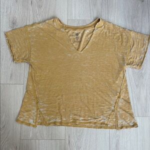 We The Free Yellow Relaxed Boxy Tee